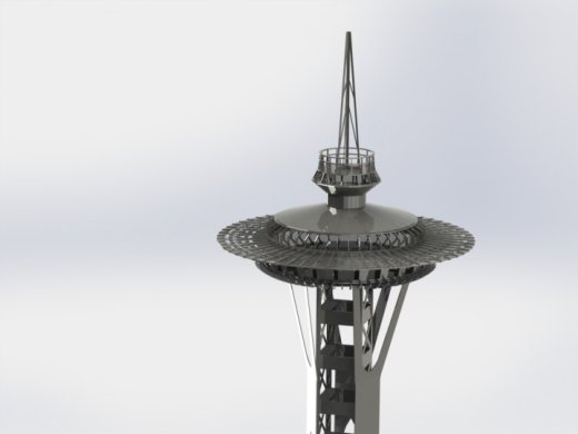西雅图太空针塔，钣金拼图，3D拼图，metalcraft设计缩略图